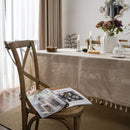 Axyaa Nordic Cotton Linen Tablecloth for Home and Hotel Dining Tables