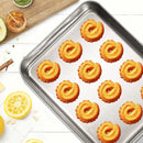Axyaa Large Metal Baking Tray Kitchen Pan for Baking, Serving, and Pizza