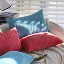 Axyaa Striped Velvet Corduroy Cushion Covers for Sofa - 30x50cm Nordic Style