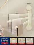 Axyaa Rotating Towel Rack: Bathroom & Kitchen Suction Cup Towel Rod