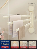 Axyaa Rotating Towel Rack: Bathroom & Kitchen Suction Cup Towel Rod