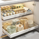 Axyaa Retractable Spice Drawer Organizer with Slide Rails - Cabinet Storage Rack