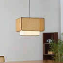Axyaa Rattan Pendant Light: Minimalist Retro Design for Dining Table and Shop Décor