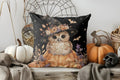 Cozy Halloween Library Pillow Cover for Sofa, Bedroom & Car by Axyaa