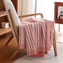 Nordic Knitted Summer Air Conditioner Cover Blanket Axyaa Plaid Pattern Casual Blanket
