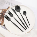 Axyaa Luxury Matte Stainless Steel Cutlery Set - 16 Piece Kitchen Tableware Silverware Set