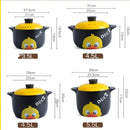 Axya Large Yellow Duck Ceramic Casserole Soup Pot for Cooking Stew