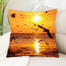 Axyaa Sea Waves Beach Pillowcase - Creative Office Car Home Lumbar Cushion Cover