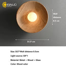Axyaa Retro Wall Lamp: Wabi Sabi Round Sconce for Bedside, Corridor, Kitchen Decor