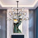 Axyaa Nordic Glass Ball LED Chandelier for Home Decor Lighting