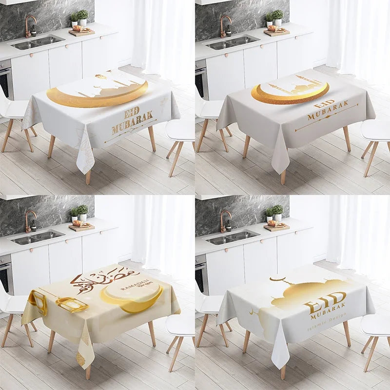 Elegant Ramadan Calligraphy Tablecloth by Axyaa