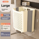 Axyaa Foldable Laundry Basket: Large Capacity Wall Mount Storage Bag for Clothes, Toys & Organizers