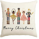 Axyaa Nutcracker Pink Holiday Throw Pillow Cover