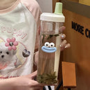 Axyaa Bubble Milk Tea Water Bottle with Straw, BPA Free 500/850ml