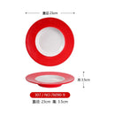Axyaa Double Color Red White Round Banquet Tableware Hot Pot Dish