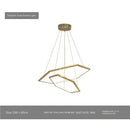 Axyaa Gold Hexagon LED Pendant Lights - Modern Luxury Chandelier for Living Room and Bedroom
