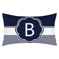 Axyaa Blue Stripe Pillowcase 30X50 for Sofa Chair Decor