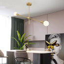 Axyaa Magic Bean Wrought Iron Chandelier - Modern Minimalist Nordic LED Lighting