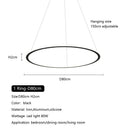 Axyaa Nordic Minimalism Circle Ring LED Pendant Lights Chandeliers for Home Decor