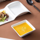 Axya White Ceramic Dinner Set: Plates, Platter, Bowls - Snack, Dessert, Sushi, Dim Sum