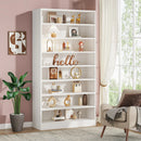 Axyaa 9 Tier Modern Bookcase, 71" Freestanding Display Shelf and Storage Cabinet