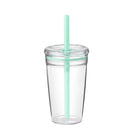 Axyaa 450ml Cute Clear Straw Water Tumbler Bottle - Ideal for Cold Drinks & Juices
