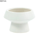 Axyaa Ceramic Vase: Circular Desk Decoration for Floral Arrangements