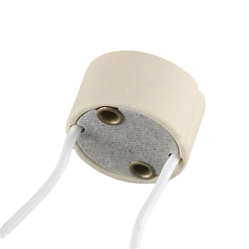 Axyaa GU10 Ceramic Lamp Holder with Silicon Wire Connector