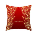 Axyaa Christmas Gift Pillowcase Red Print Cushion Cover for Home Sofa