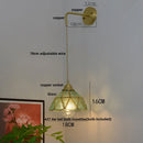 Axyaa Glass Brass LED Wall Sconce Vintage Vanity Light Fixture