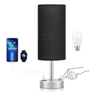 Axyaa Touch Table Lamp with USB Charging Ports and 3-Way Dimmable Control
