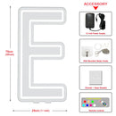 Axyaa Large Colorful Neon Light Sign with A-Z Alphabet & Free Stand