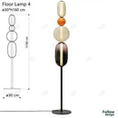Axyaa Nordic Glass LED Floor Lamp for Home Decor and Indoor Lighting