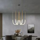 Axyaa Nordic Minimalist Luxury LED Pendant Light Gold Black Linear Design