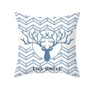 Axyaa Reindeer Print Cushion Cover: Nordic Modern Geometric Design for Home Sofa.