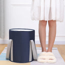 Axyaa Cylindrical Laundry Basket: Portable, Waterproof, Foldable, Thickened Design