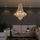 Axyaa Luxury Crystal Chandelier for Living Room High Ceiling Staircase European Style