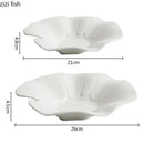 Axyaa Lotus Leaf Ceramic Soup Plate Set for Molecular Cuisine