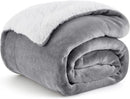 Axyaa Sherpa Fleece Blanket - Cozy & Plush Throw for Couch - Camel