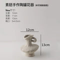 Axyaa Embryo Ceramic Vase Retro Desktop Decor Flower Arrangement Ornament Pot