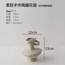 Axyaa Embryo Ceramic Vase Retro Desktop Decor Flower Arrangement Ornament Pot