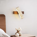 Axyaa LED Yellow Travertine Wooden Wall Light for Luxury Indoor Decor