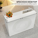 Tribesigns Reception Desk with Counter for Checkout, Axyaa Modern Front Desk Table