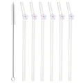 Axyaa Glass Straws: Reusable Transparent Drinking Straws for Tea, Coffee, and Cocktails