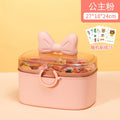 Axyaa Kids Hair Accessories Organizer Box with Two Layers and Lid