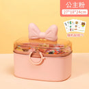 Axyaa Kids Hair Accessories Organizer Box with Two Layers and Lid