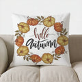 Axyaa Fall Pumpkin Flower Happy Fall Pillow Cover for Sofa Bedroom Car