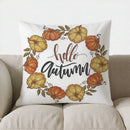 Axyaa Fall Pumpkin Flower Happy Fall Pillow Cover for Sofa Bedroom Car