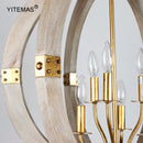 Axyaa Vintage Wooden Chandelier Light for Kitchen Bedroom Dining Room