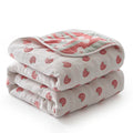 Axyaa Cotton 6-Layer Yarn Quilt - Soft and Cozy Gauze Blanket - Nap Blanket